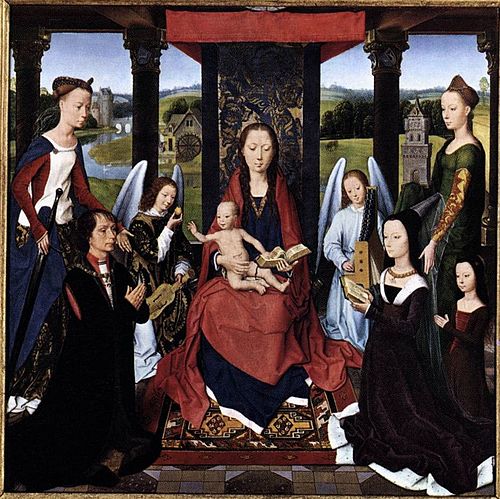 The Donne Triptych (central panel), 1478, Hans Memling