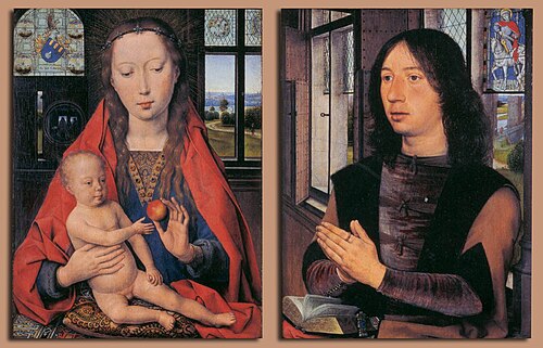 Diptyque de Maarten van Nieuwenhove, 1487, Hans Memling