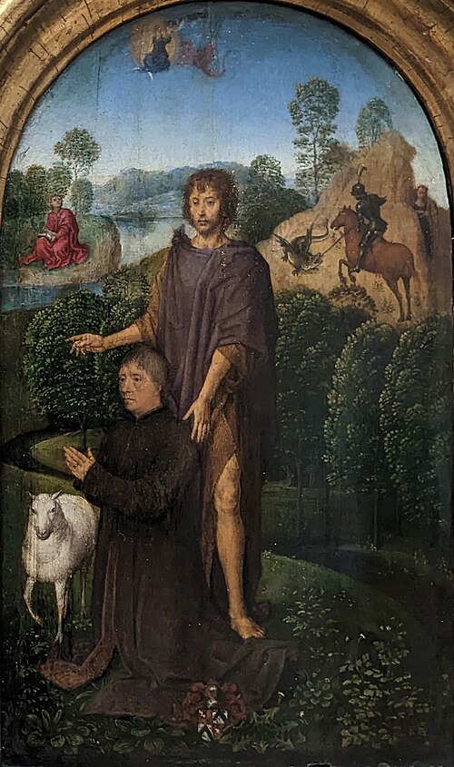 Donateur présenté par saint Jean-Baptiste, 1490, Hans Memling