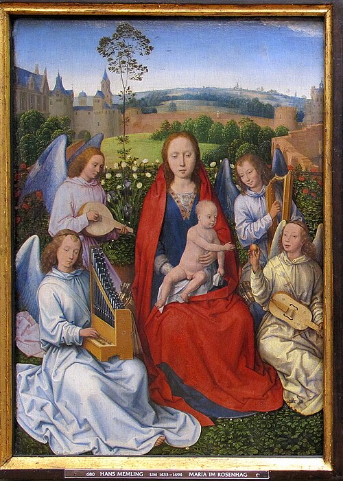 Madonna of the Rose Bower, 1480, Hans Memling