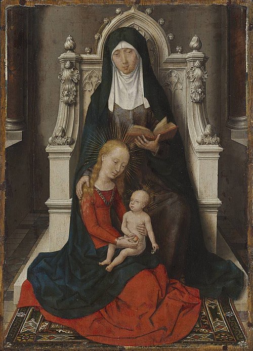 Madonna and Child with St. Anne., 1480, Hans Memling