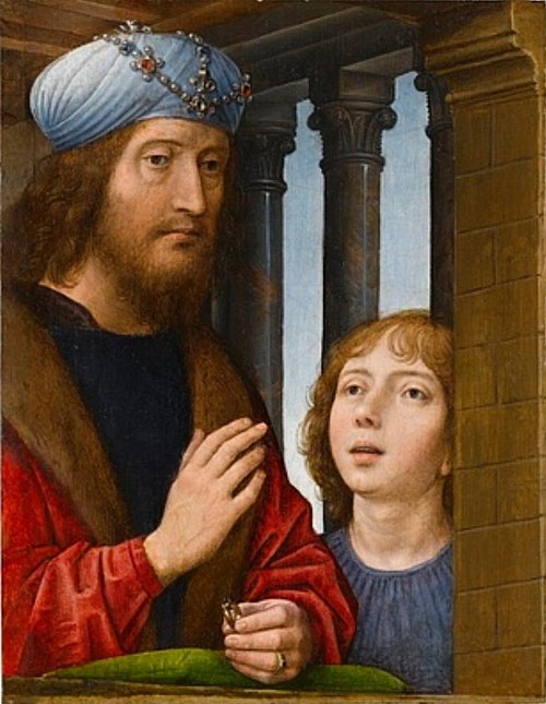 King David and a boy, 1485, Hans Memling