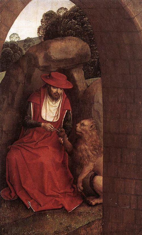 Saint Jérôme et le Lion, 1485, Hans Memling