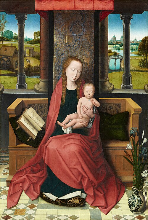 The Virgin and Child Enthroned, 1480, Hans Memling