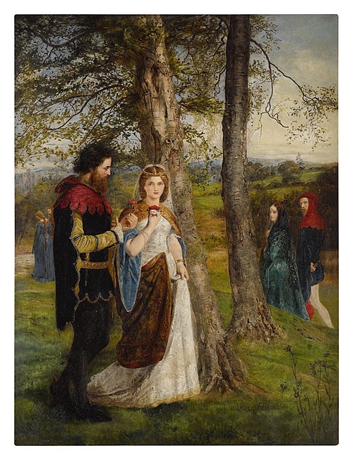 Sir Launcelot and Queen Guinevere, , James Archer