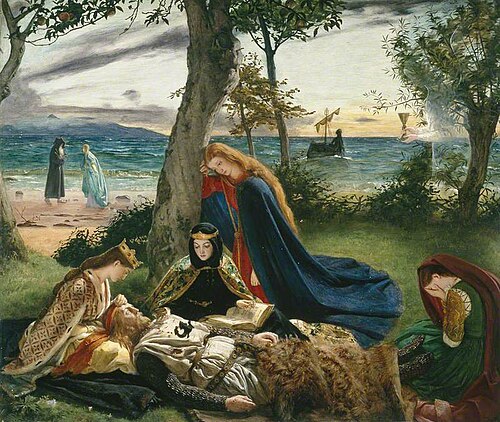 La mort d'Arthur, 1860, James Archer