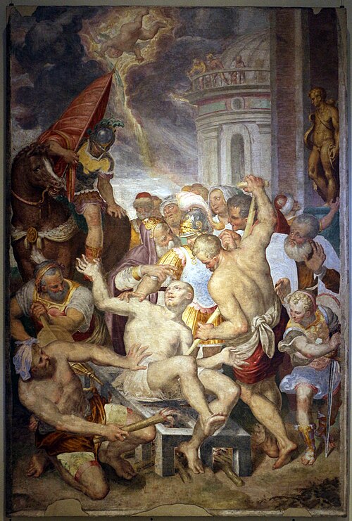 Episode from the martyrdom of St. Vincent, 1587, Aurelio Luini