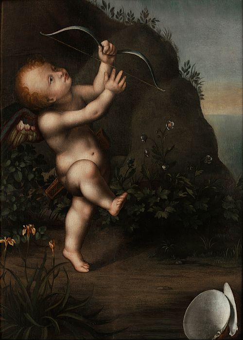 Cupid with a bow, 1550, Aurelio Luini