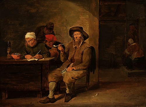 Les Fumeurs dans une auberge., 1650, Mattheus van Helmont
