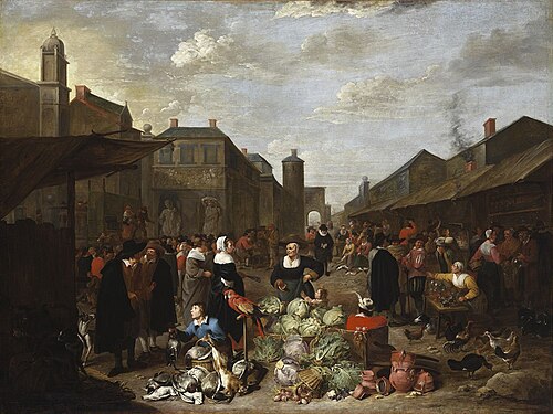 Town Market, 1679, Mattheus van Helmont