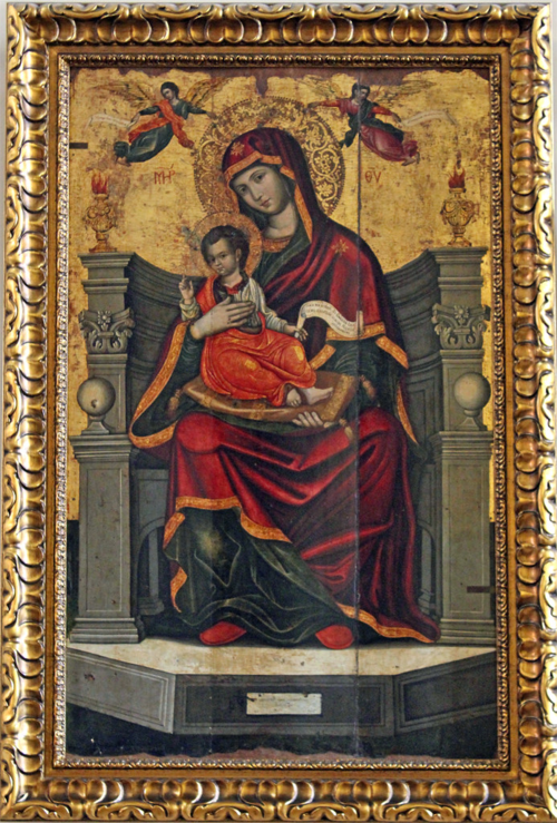 Virgin and Child Enthroned (Tzanes), , Konstantinos Tzanes