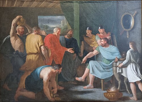 Marcus Curius Dentatus refuse les présents des Samnites, 1776, Nicolas Anne du Bois de Beauchesne