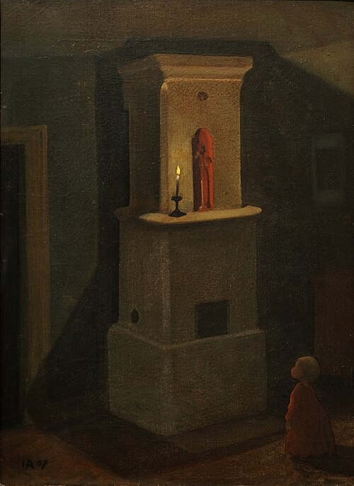 The Girl and the Candle, 1907, Ivar Arosenius