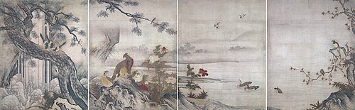 Birds and Flowers of the Four Seasons, , Kanō Motonobu
