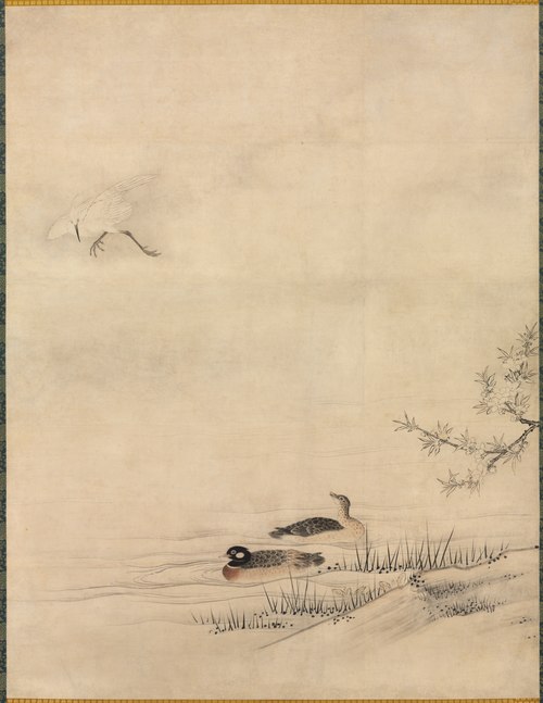 Flowers and Birds in a Spring Landscape, 1529, Kanō Motonobu