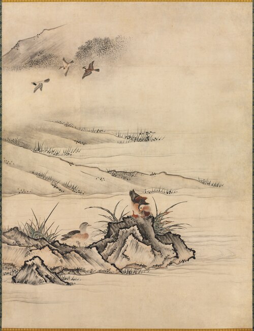 Flowers and Birds in a Spring Landscape, 1529, Kanō Motonobu