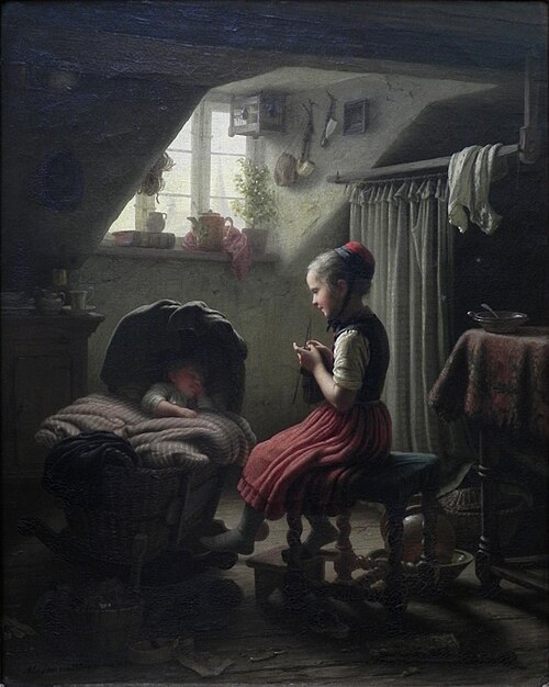 Little Housewife, 1854, Johann Georg Meyer