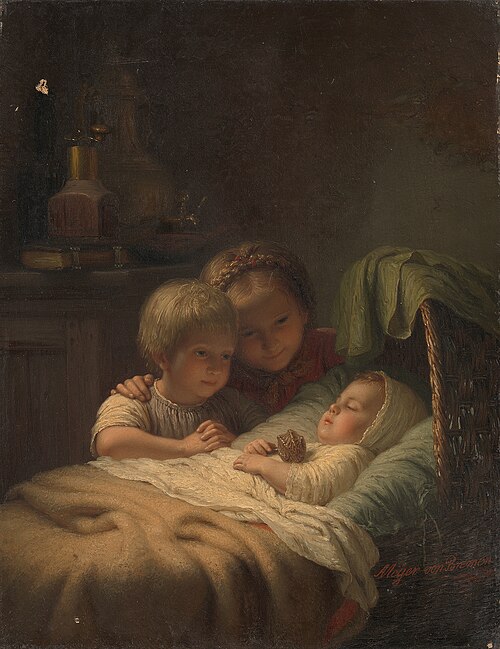 Het jongste broertje, 1843, Johann Georg Meyer