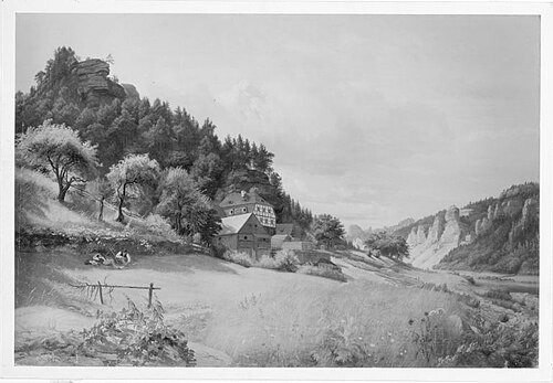 In der Sächsischen Schweiz, 1839, Christian Friedrich Gille