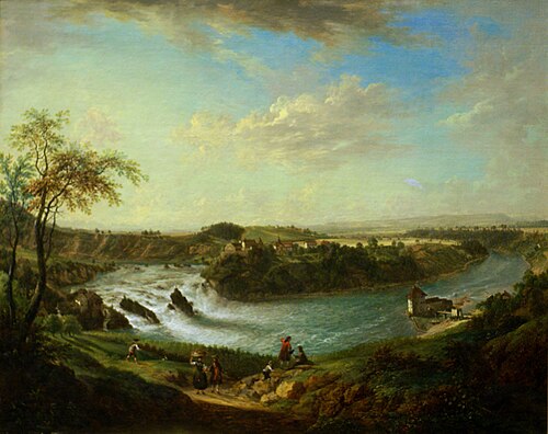 Rhine Falls near Schaffhausen, 1761, Christian Georg Schütz