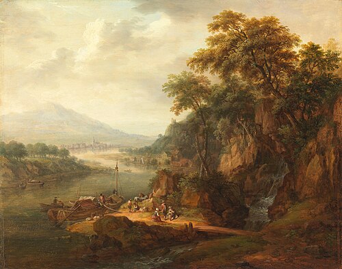 Flusslandschaft, 1777, Christian Georg Schütz