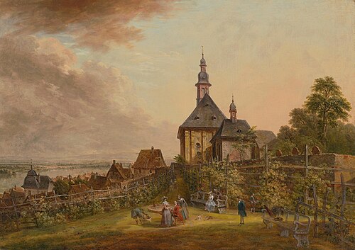 Ansicht der Weisenau bei Mainz, 1782, Christian Georg Schütz