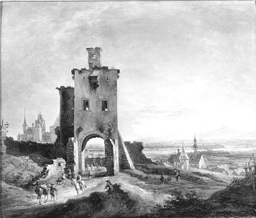 Aussicht auf die Stadt Oppenheim, 1754, Christian Georg Schütz