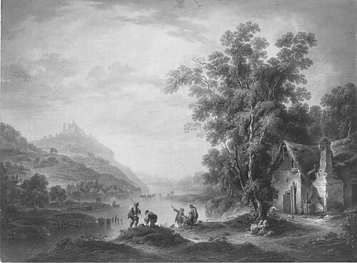 Flusslandschaft, 1754, Christian Georg Schütz
