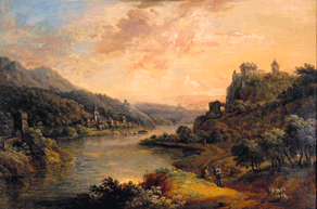 Ideale Flusslandschaft, 1788, Christian Georg Schütz