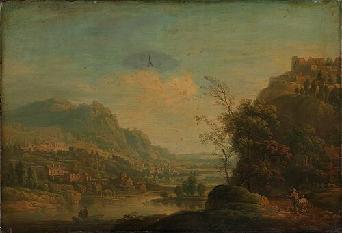 Landscape from the Rhine, 1800, Christian Georg Schütz