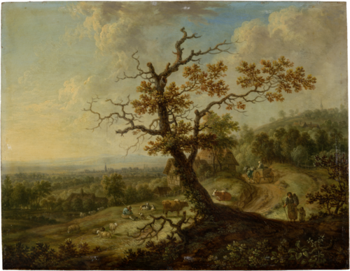 Landscape with Grazing Farm Animals, , Christian Georg Schütz