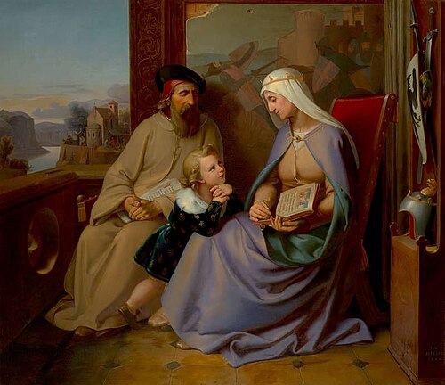 St. Wenceslas Receives His Education in Tetín, 1840, Josef Hellich