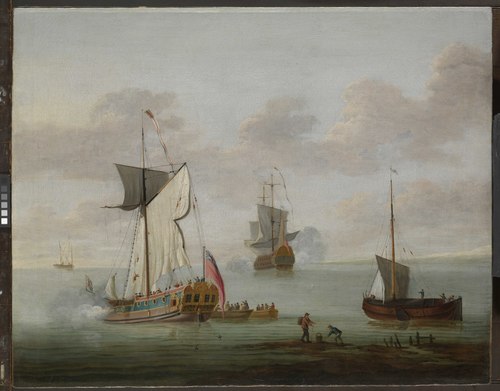 A Royal Yacht, Possibly the 'Mary', 1713, L. de Man