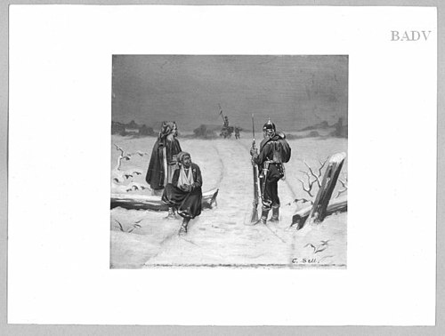 Deutscher Wachposten und gefangene Zuaven, 1856, Christian Sell