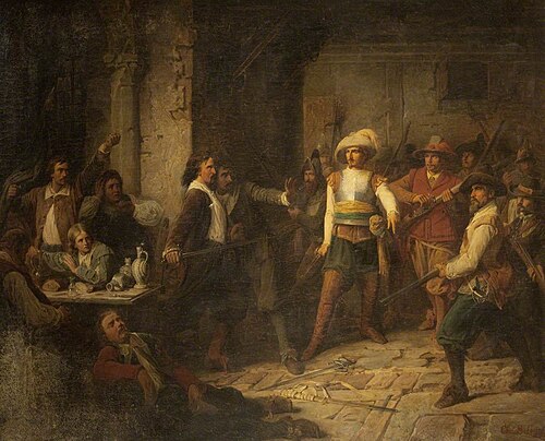 German Soldiers Surprised in an Inn by the Swedes, 1869, Christian Sell