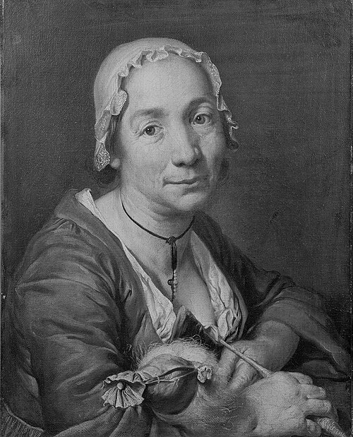 Woman Holding Flax and a Spindle, , Christian Seybold