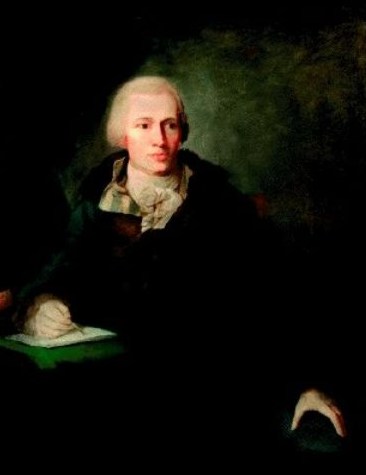 Portrait of a writing gentleman in a fur coat, 1809, Christian Tangermann