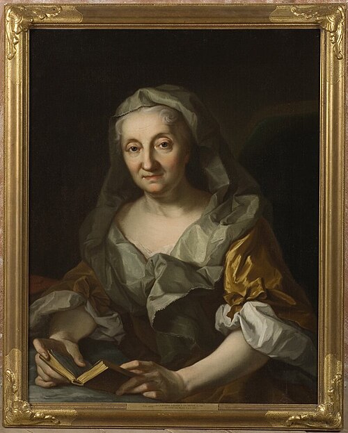 Johanna de Bruyn (ca 1658-1741), married to Martin Mytens, 1730, Martin van Meytens