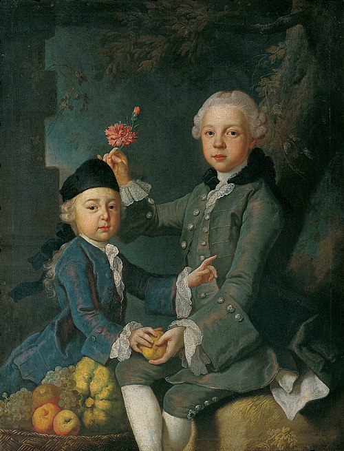 Doppelbildnis Leopold und Vinzenz Ruard, 1770, Martin van Meytens