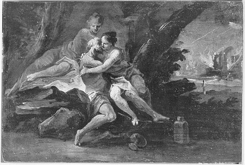 Lot und seine Töchter, 1777, Christian Wink