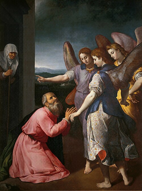 La promesse des trois anges à Abraham, 1595, Ludovico Buti
