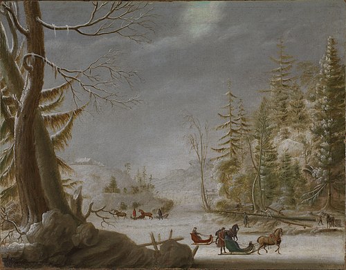 Norsk vinterlandskap, 1746, Mathias Blumenthal