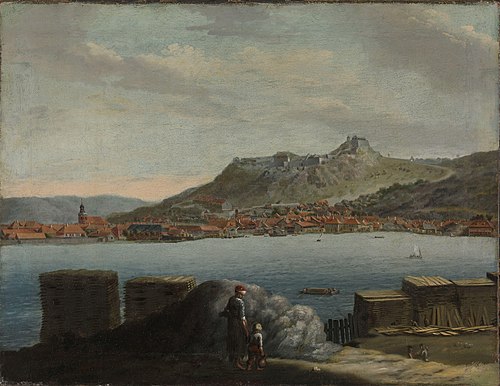 View of Halden, 1747, Mathias Blumenthal