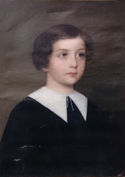 Portrait of a child, 1847, Amanda Fougère
