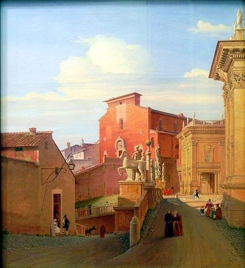 View of the Capitol im Rome, 1839, Wilhelm Brücke