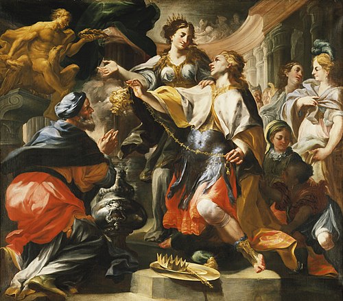 Solomon Worshiping a Pagan God, 1695, Domenico Antonio Vaccaro