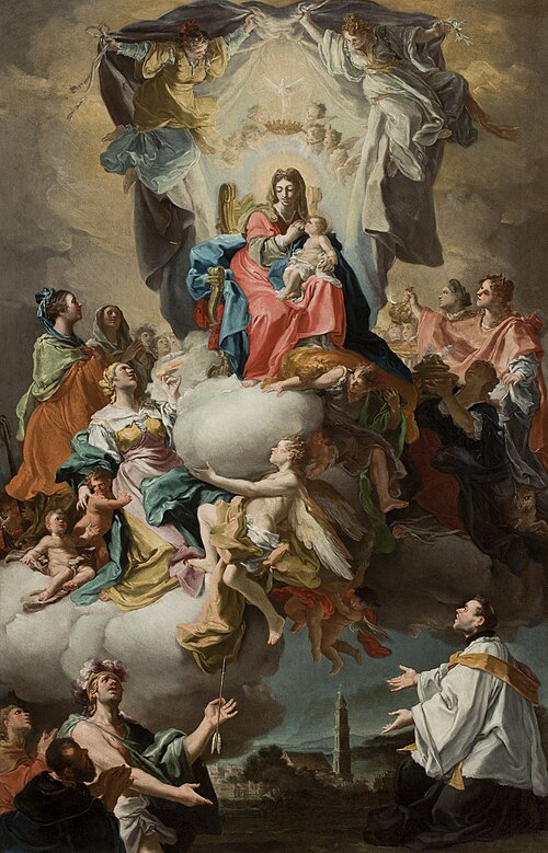 Madonna and Child with Saints Roch, Sebastian and Francis Xavier, 1730, Domenico Antonio Vaccaro
