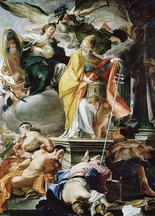 Allegory of the Papacy of Clement XI, 1720, Domenico Antonio Vaccaro