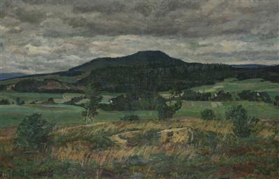 A View of Mount Ostaš near Teplice nad Metují, 1919, Antonín Hudeček