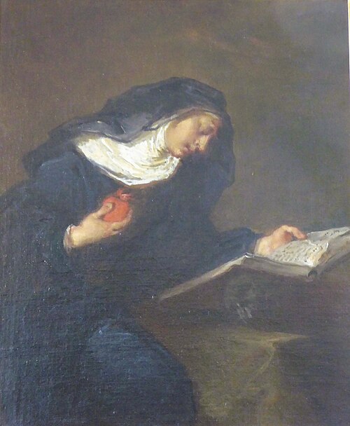 Une sainte lisant (Sainte Gertrude la Grande ?), 1750, Giuseppe Bazzani